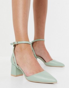 Шалфейно-зеленые туфли на среднем каблуке RAID Hazy-Зеленый цвет