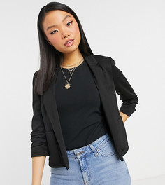 Черный пиджак из трикотажа понте Miss Selfridge Petite-Черный цвет