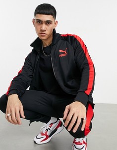 Черная спортивная куртка PUMA T7-Черный цвет