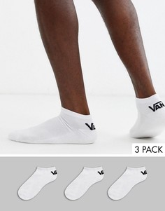 Набор из 3 пар белых низких носков Vans Classic Low-Белый