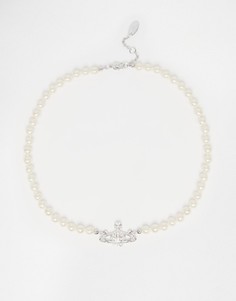 Ожерелье-чокер Mini Bas Relief от Vivienne Westwood-Серебряный