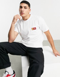 Белая плотная футболка с карманом Dickies X Obey-Белый