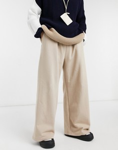 Бежевые oversized-джоггеры с широкими штанинами ASOS DESIGN-Зеленый цвет