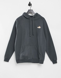 Худи угольно-серого цвета с логотипом в виде ангелов от комплекта Fiorucci-Черный цвет
