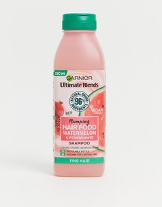 Придающий объем шампунь для тонких волос с экстрактом арбуза Garnier Ultimate Blends Hair Food, 350 мл-Бесцветный
