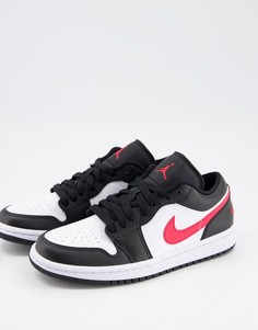 Красно-черные кроссовки Air Jordan 1 Low-Черный цвет