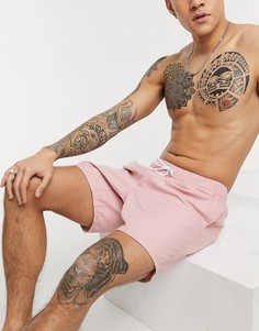 Розовые шорты для плавания средней длины ASOS DESIGN-Розовый цвет