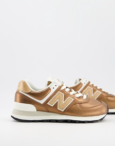Кроссовки бронзового цвета New Balance 574-Медный