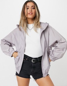 Сиреневый бомбер-дождевик ASOS DESIGN