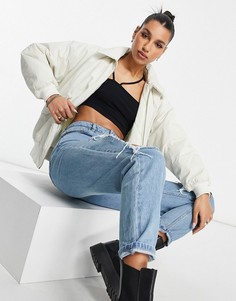 Дутый кремовый бомбер ASOS DESIGN