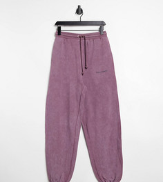 Фиолетовые джоггеры в стиле oversized с эффектом кислотной стирки (от комплекта) COLLUSION Unisex-Сиреневый