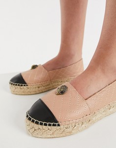 Розовые кожаные эспадрильи с украшением в виде головы орла Kurt Geiger London Morella-Розовый цвет