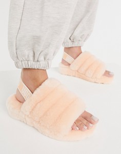 Слиперы розоватого цвета UGG Fluff Yeah Slide-Розовый цвет