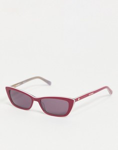 Солнцезащитные очки с узкими линзами Love Moschino-Красный
