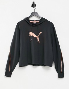 Худи черно-розового цвета с логотипом Puma Train Pearl-Черный цвет