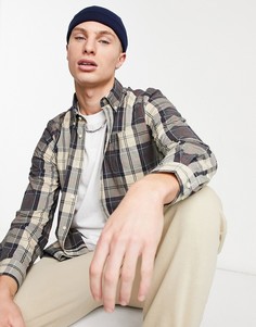 Светло-бежевая рубашка в клетку Barbour-Светло-бежевый