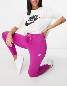Фиолетовые облегающие флисовые джоггеры Nike Essential-Сиреневый