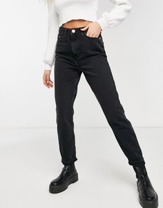 Черные джинсы в винтажном стиле River Island Carrie-Черный цвет