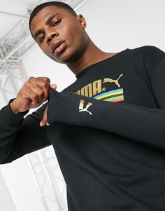 Свитшот с металлизированным логотипом Puma TFS Unity-Черный