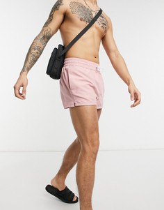 Розовые суперкороткие шорты для плавания ASOS DESIGN-Розовый цвет