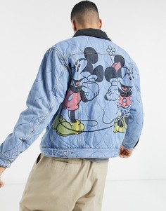 Синяя стеганая джинсовая куртка с двусторонним дизайном Levis x Disney-Голубой Levis®