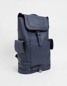 Темно-синий кожаный рюкзак Ted Baker
