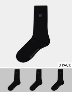 Набор из 3 пар черных носков French Connection-Черный цвет