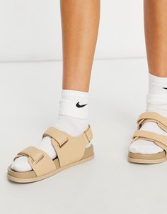 Сандалии в спортивном стиле бежевого цвета ASOS DESIGN Factually Sporty-Бежевый