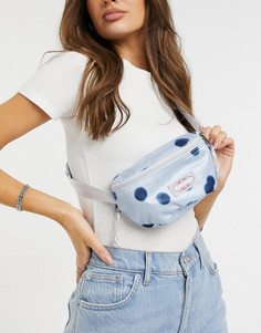Сумка-кошелек на пояс в горошек Eastpak-Голубой