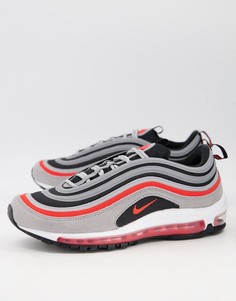 Красно-серые кроссовки Nike Air Max 97 SE-Красный