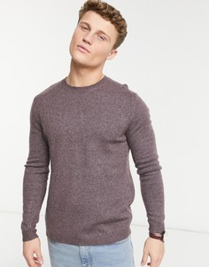 Вязаный джемпер с круглым вырезом из мягкой верблюжьей пряжи ASOS DESIGN-Сиреневый