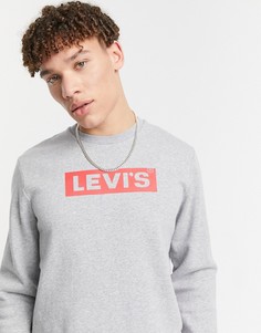Серый меланжевый свитшот свободного кроя с логотипом Levis Youth Levis®