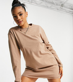 Коричневое платье-лонгслив Missguided-Коричневый цвет