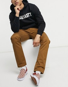 Классические зауженные брюки из саржи Carhartt WIP Vicious-Коричневый цвет