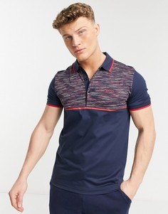 Футболка-поло BOSS Athleisure Paule-Темно-синий
