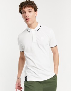 Футболка-поло с контрастной отделкой BOSS Business Parlay-Белый