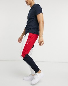 Темно-синие джоггеры с манжетами в стиле колор-блок Tommy Hilfiger Performance-Темно-синий
