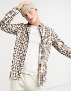 Классическая узкая рубашка в клетку Ben Sherman-Желтый