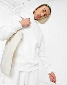 Белый выбеленный oversized-худи из плотного трикотажа ASOS DESIGN
