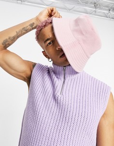 Фетровая панама пыльно-розового цвета ASOS DESIGN-Розовый цвет