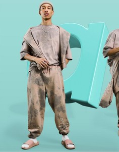 Розовые выбеленные oversized-джоггеры с логотипом от комплекта ASOS Dark Future-Розовый цвет
