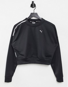 Черный свитшот с круглым вырезом и молнией PUMA Train-Черный цвет
