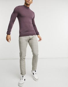 Клетчатые брюки цвета экрю Jack & Jones Premium-Бежевый