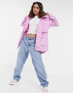 Розовая куртка-дождевик с капюшоном J.Crew perfect-Розовый цвет