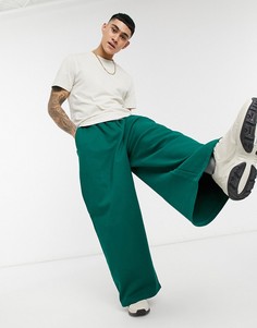 Темно-зеленые oversized-джоггеры с широкими штанинами ASOS DESIGN-Зеленый цвет