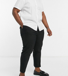 Черные зауженные брюки ASOS DESIGN Plus-Черный цвет