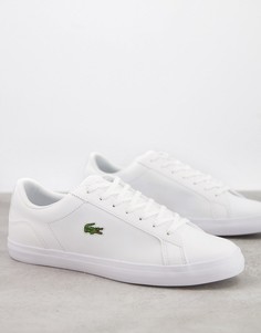 Белые кожаные кроссовки Lacoste Lerond BL2-Белый