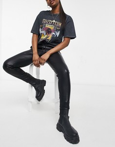 Черные брюки с покрытием Only-Черный цвет