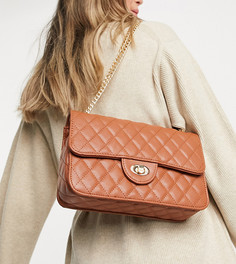 Светло-коричневая стеганая сумка через плечо My Accessories London Exclusive-Светло-коричневый