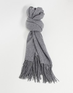 Серый шарф из вареной шерсти AllSaints